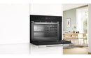Bosch Series 8 CEG732XB1B Built-in Compact Microwave & Grill - Black