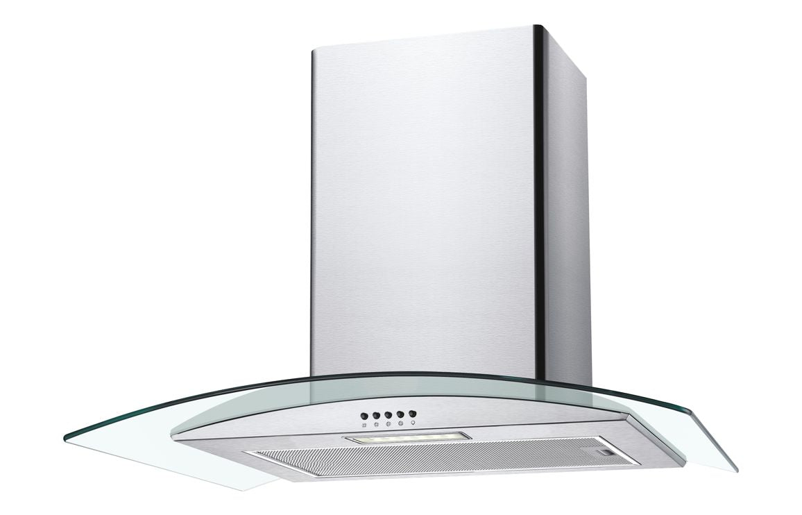 Candy CGM60NX/1 60cm Curved Glass Chimney Hood - Stainless Steel & Glass UK