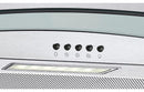 Candy CGM70NX 70cm Curved Glass Chimney Hood - Stainless Steel & Glass
