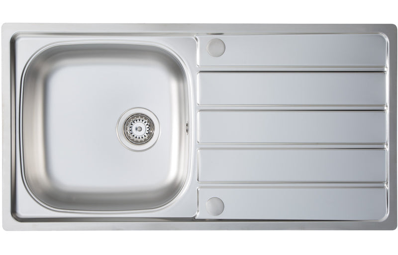 Prima 1B Inset Sink & Chelsea Tap Pack - Stainless Steel & Chrome