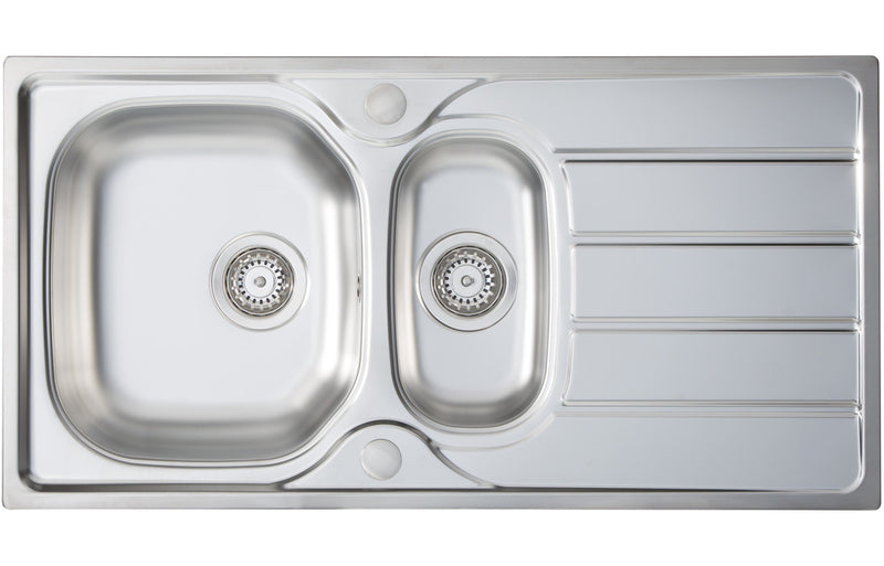 Prima 1.5B 965x500mm Stainless Steel Sink & Single Lever Tap Pack