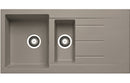 Prima+ Granite 1.5B & Drainer Inset Sink - Light Grey