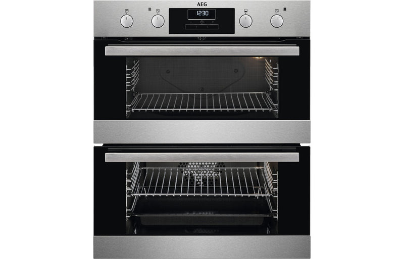 AEG DUB331110M Built-under Double Electric Oven - Stainless Steel