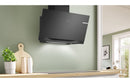 Bosch Series 8 DWK91LT60B 90cm Angled Chimney Hood - Black Glass