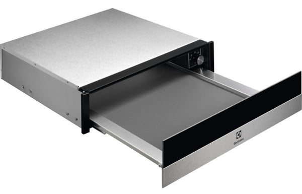 Electrolux EBD4X 14cm Warming Drawer - Black Glass & Stainless Steel