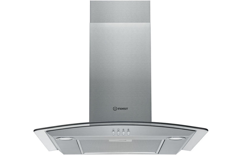 Indesit IHGC 6.5 LM X 60cm Chimney Hood - Stainless Steel