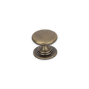 Windsor Round Knob Antique Brass