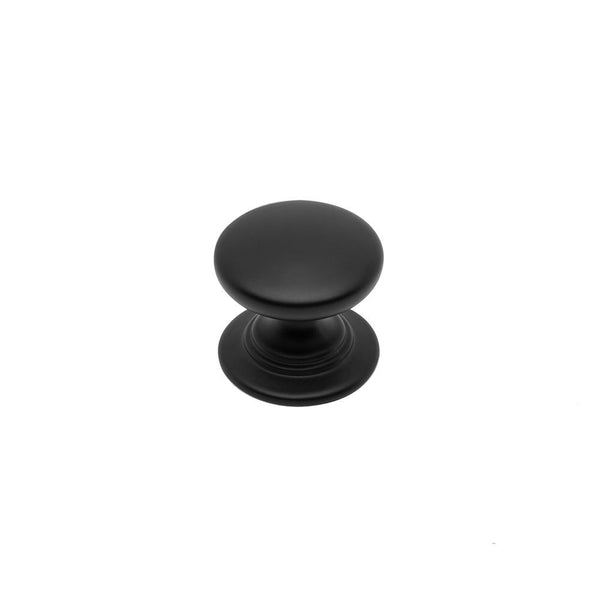 Windsor Round Knob Matt Black