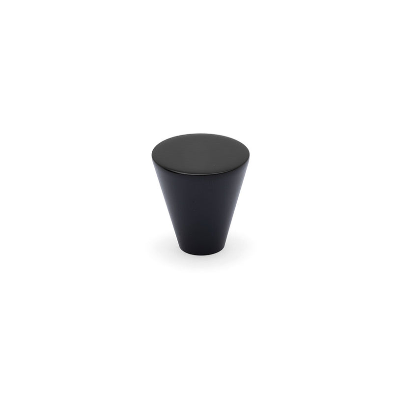 Deco Conical Knob 26mm Diameter Matt Black