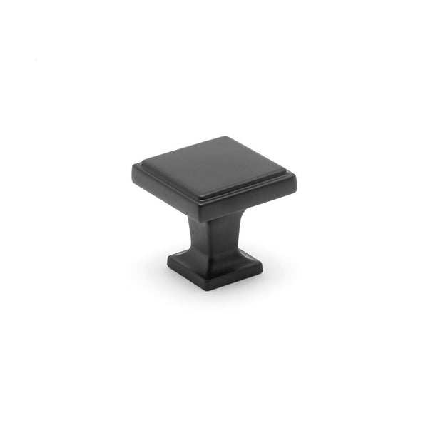 Ines Square Knob Matt Black