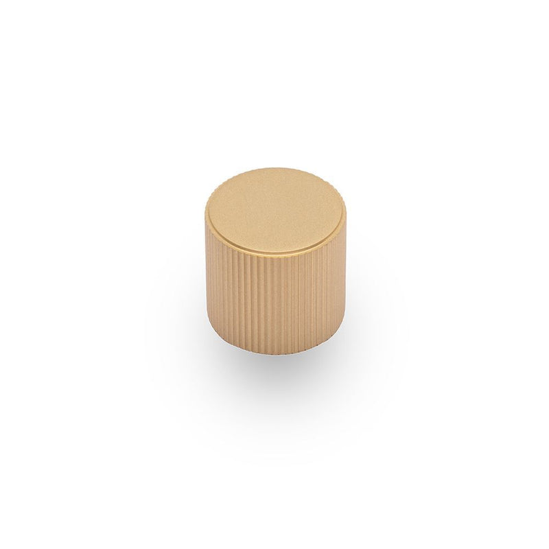 Linea Round Knob Satin Brass