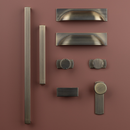 Linden Rectangular Knob Antique Brass