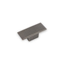 Linden Rectangular Knob, Pewter