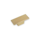 Linden Rectangular Knob, Satin Brass