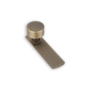 Linden Reeded Top Round Post Knob, 30mm Diameter, Antique Brass