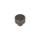 Linden Reeded Top Round Post Knob, 30mm Diameter, Pewter