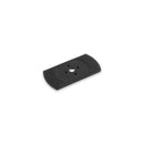 Linden Short Back Plate, 50mm Long, Matt Black