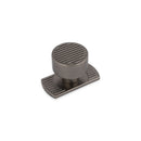 Linden Short Back Plate, 50mm Long, Pewter