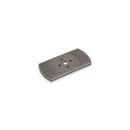 Linden Short Back Plate, 50mm Long, Pewter