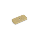 Linden Short Back Plate, 50mm Long, Satin Brass