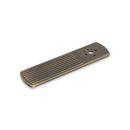 Linden Back Plate, 95mm Long, Antique Brass