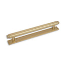 Claridge T-Bar Handle & Back Plate, 160mm Centres, Satin Brass