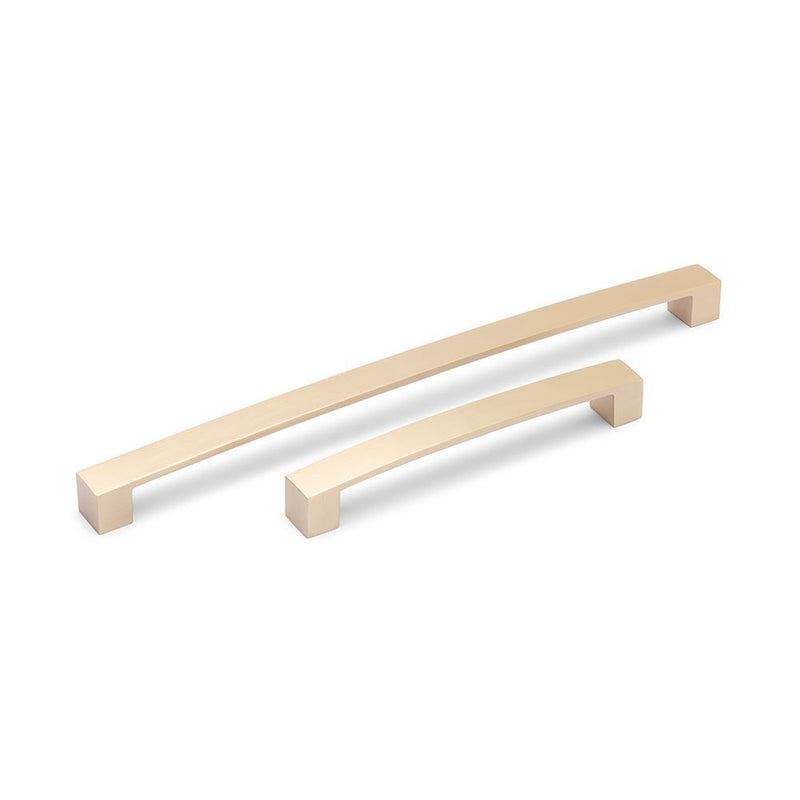 Block Bar D Handle Satin Brass