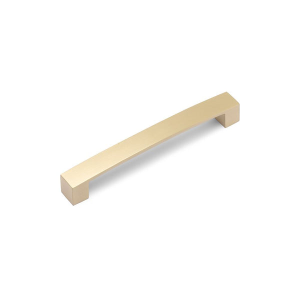 Block Bar D Handle Satin Brass