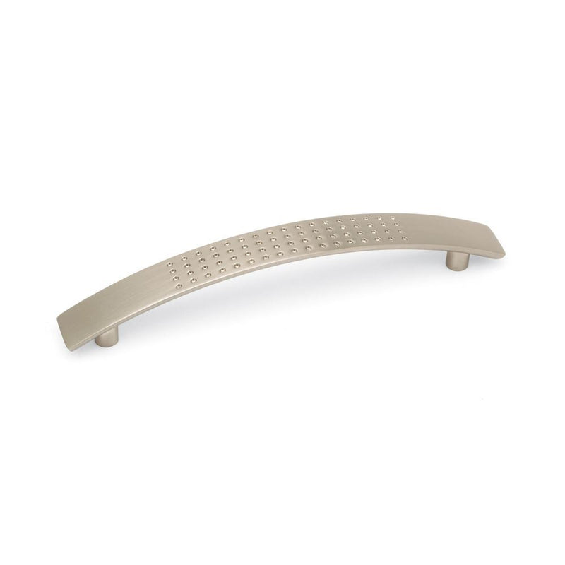 Dimpled Bow Handle Brushed Nickel