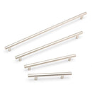 Solid Steel T-Bar Handle, Satin Nickel