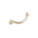 Curved Drop Handle Brass