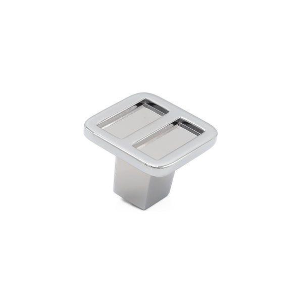 Strip Square Knob Chrome