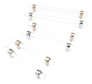 Acrylic Bar Handle Satin Nickel