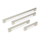 Block T-Bar Handle, Brushed Nickel