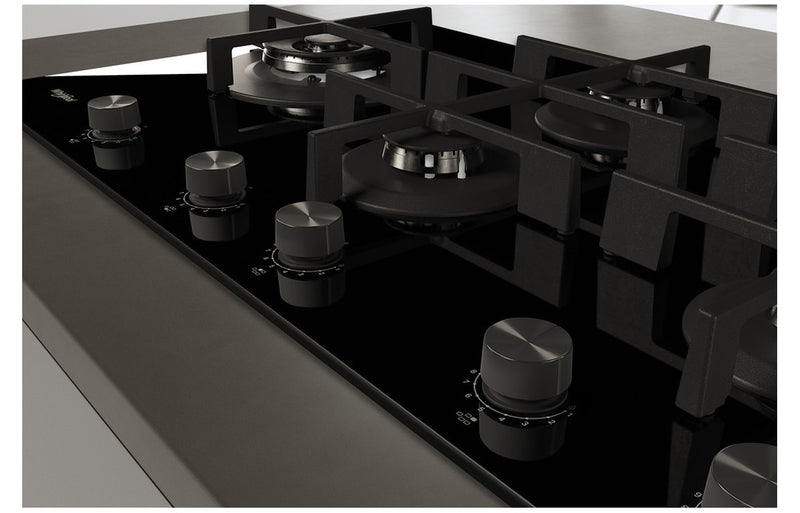 Whirlpool GOWL 958/NB 90cm Gas on Glass Hob - Black