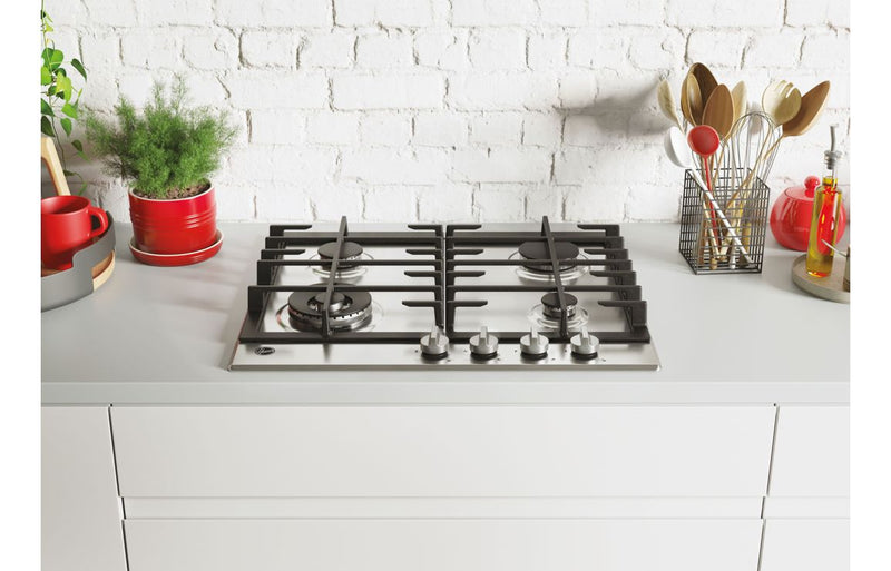 Hoover H300 HHG6BF4K3X 60cm Gas Hob - Stainless Steel