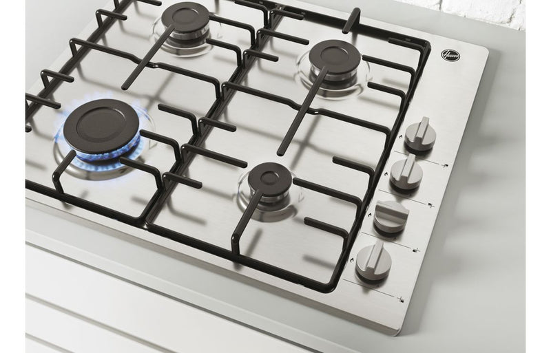 Hoover H300 HHW6LK3X 60cm Gas Hob - Stainless Steel