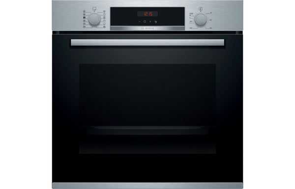 Bosch Series 4 HRS574BS0B Single Pyrolytic Oven with Added Steam - Brushed Steel