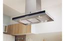 Hoover H500 HTSI9CBK5XWIFI 90cm T-Shape Island Hood - Black Glass & Stainless Steel