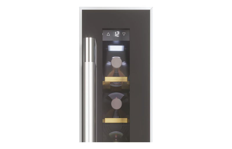 Hoover H300 HWCB 15 UK/1 15cm Wine Cooler - Black Glass & Stainless Steel