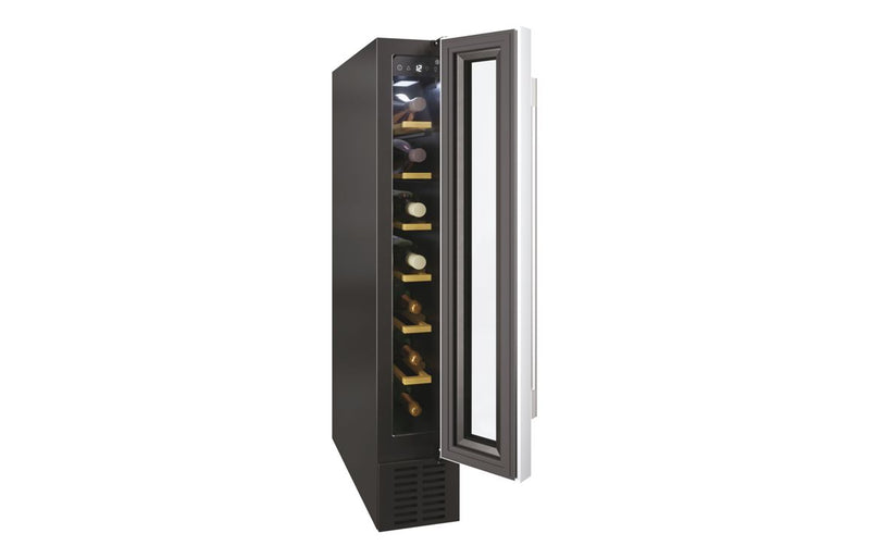 Hoover H300 HWCB 15 UK/1 15cm Wine Cooler - Black Glass & Stainless Steel