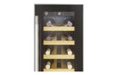 Hoover H500 HWCB 30 UK/N 30cm Wine Cooler - Black Glass & Stainless Steel