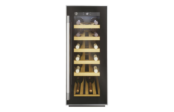 Hoover H500 HWCB 30 UK/N 30cm Wine Cooler - Black Glass & Stainless Steel