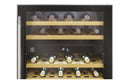 Hoover H500 HWCB 60 UK/N 60cm Wine Cooler - Black Glass & Stainless Steel