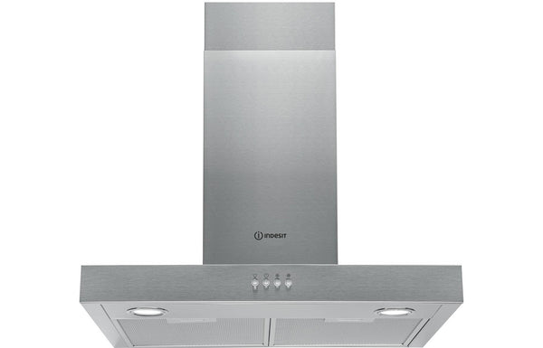 Indesit IHBS 6.5 LM X 60cm Flat Chimney Hood - Stainless Steel
