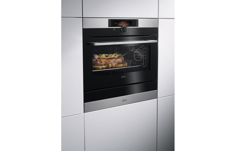 AEG KDK911424M 14cm Warming Drawer - Black Glass & Stainless Steel