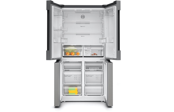Bosch Series 4 KFN96VPEAG F/S Frost Free 4 Door Fridge Freezer - Metallic Silver