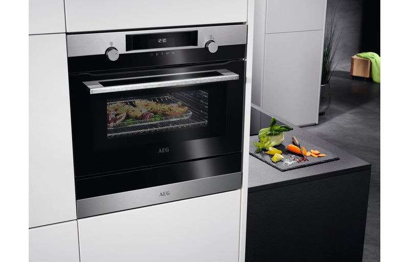 AEG KMK565060X Built-in Combination Microwave & Grill - Stainless Steel