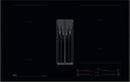 AEG NCH84C23AB 80cm Venting Induction Hob - Black Glass