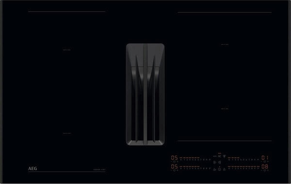 AEG NCH84C23AB 80cm Venting Induction Hob - Black Glass